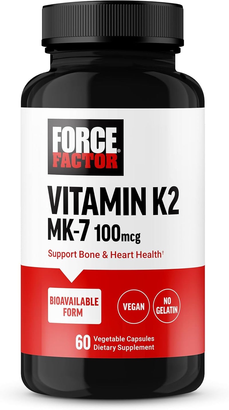 Force Factor Vitamin K2 MK-7 100mcg Capsules for Men and Women - Image 1