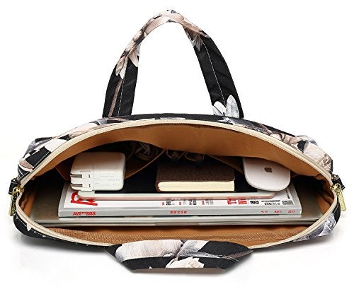 DACHEE Black Lotus Pattern 15 Inch Waterproof Laptop Shoulder Messenger Bag For 14 Inch To 15.6 Inch Laptop 15 laptop Case - Image 3