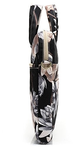 DACHEE Black Lotus Pattern 15 Inch Waterproof Laptop Shoulder Messenger Bag For 14 Inch To 15.6 Inch Laptop 15 laptop Case - Image 5
