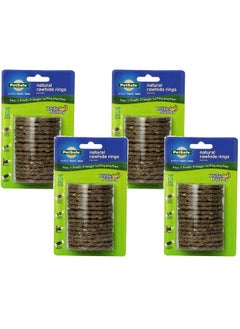 PetSafe PetSafe (4 Pack) Busy Buddy Refill Ring Dog Treats for Select Busy Buddy Dog Toys, Natural Rawhide, Size C 