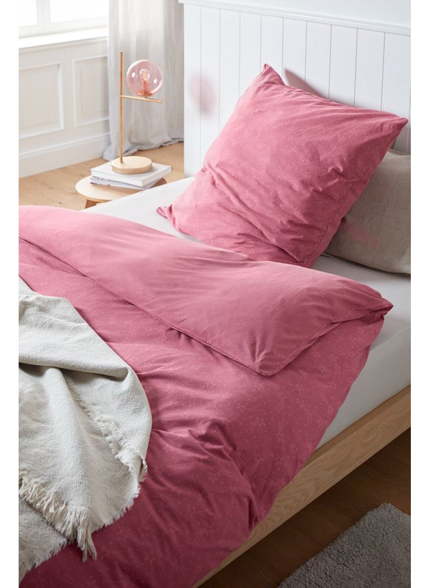 Tchibo Winter Jersey Duvet Set 80 X 80, 135 x 200 cm, Dark Pink  - Image 1