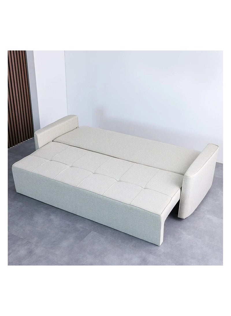 DANUBE HOME Aziyah Pull Out Fabric Sofa Bed With Storage Convertible Sleeping Sofabed Comfortable Living Room Furniture L223Xw94Xh97Cm - Brown  - Image 5