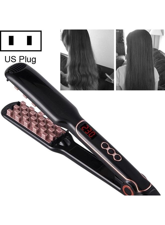 NIBEMINENT Multi functional Long And Short Hair Styling Iron Ceramic Styler Black - Image 1