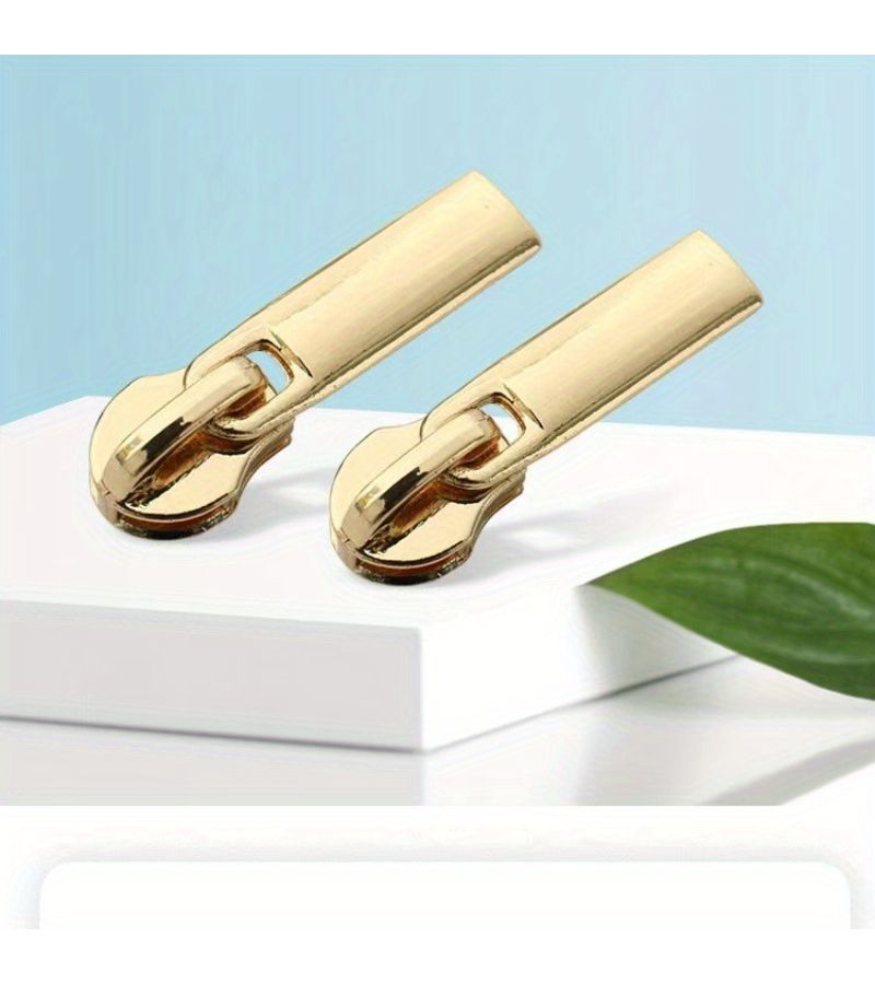 Set Of 6 White Lacquer Nylon Zipper Sliders And Buckles For Repairing Bags Jackets Luggage Backpacks Travel Bags - Image 1