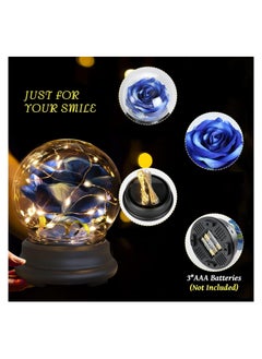 KASTWAVE Rose Flower Gifts for Her, Rose in Glass Dome Beauty, Birthday Gifts For Women, Artificial Flower Rose For Her, Rose in a Glass Mom Gifts Birthday Gifts Wedding Anniversary Decorations  - Image 3
