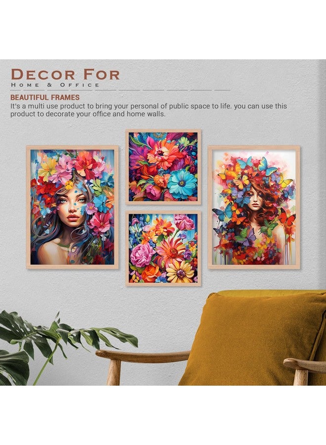 ARTELLY Painting For Wall Decoration - Framed Big Size Wall Painting Frames For Living Room Bedroom Home Office Decor Items (Set of 4) (Medium, Modern Art 3) - Image 5