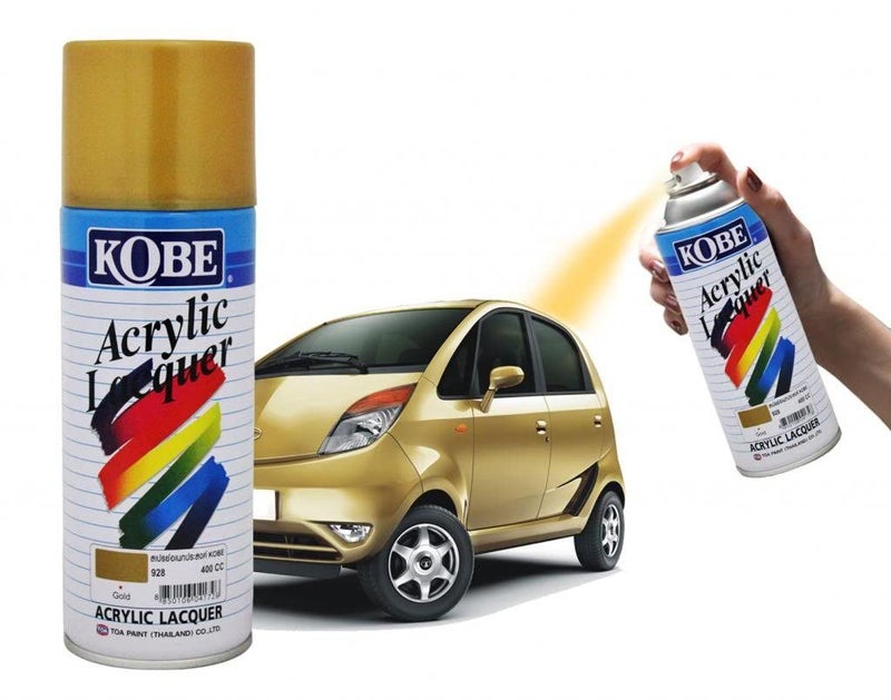 Oasis Kobe Acrylic Spray Paint – Fast Dry Multipurpose Spray For Metal, Wood, Walls, Automobiles, Art & Craft, DIY Projects – 400ML (Gold) - Image 5