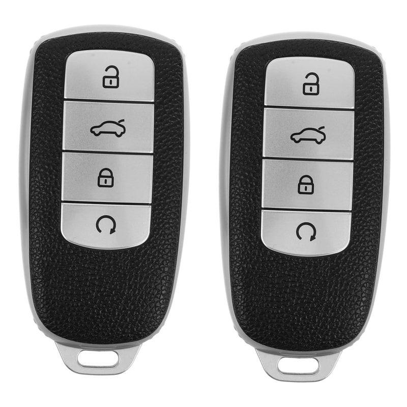 2Pcs Full Protective Car Key Cover Case For SUV Pro TPU Key Fob Sleeve Signal Friendly Design Scratch Drop Resistant Accessory Silver - Image 2