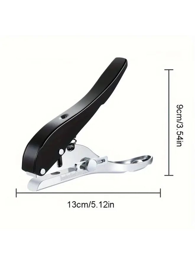 10mm Single Hole Punch Pliers Heavy Duty Handheld Paper Hole Puncher with Scale Metal Construction No Electricity or Battery Needed for Paper Cards Photos Cardboard Hard Film Thin Wood - Image 2