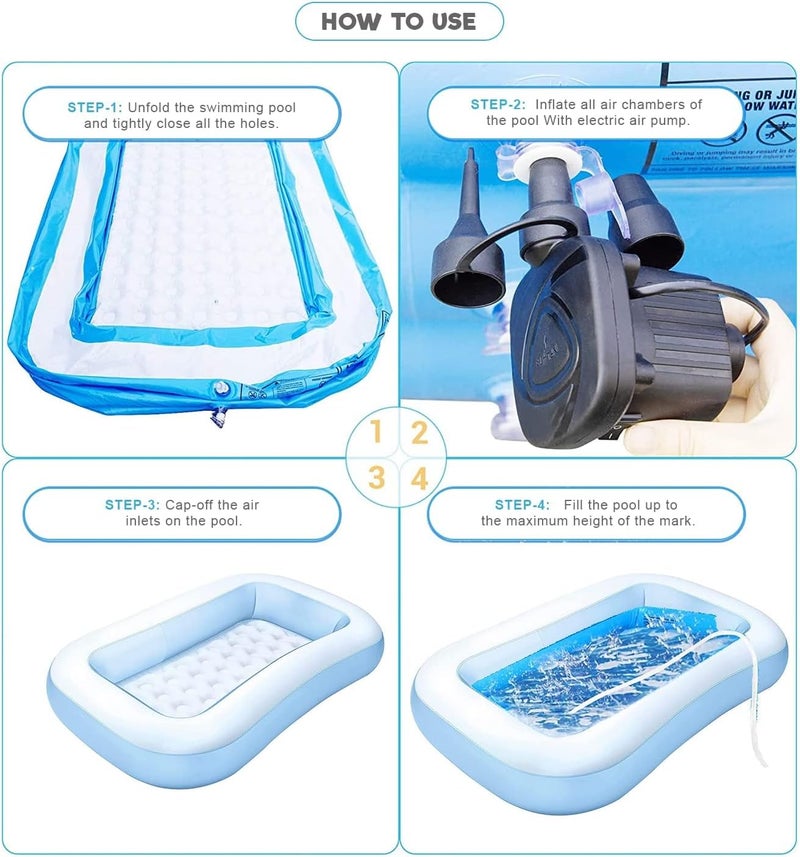 LONGMIRE Sunset Glow Swimming Pool for Kids | Inflatable Round Colourful Ring Baby Pool Portable Baby Bath tub | 0-5 Years | Indoor & Outdoor (Multi Color) (5.5 with Heavy AIR Pump) - Image 4