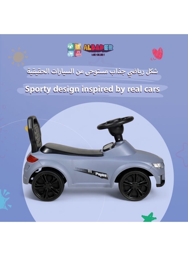 ALBADER Kids Ride On Push Car Sports Design Musical Ride On Car for Toddlers with Lights Storage Under Seat Comfortable Backrest Strong Wheels Indoor Outdoor Sliding Car Toy Multiple Colors Kids Push Car Ride On Toy - Image 4