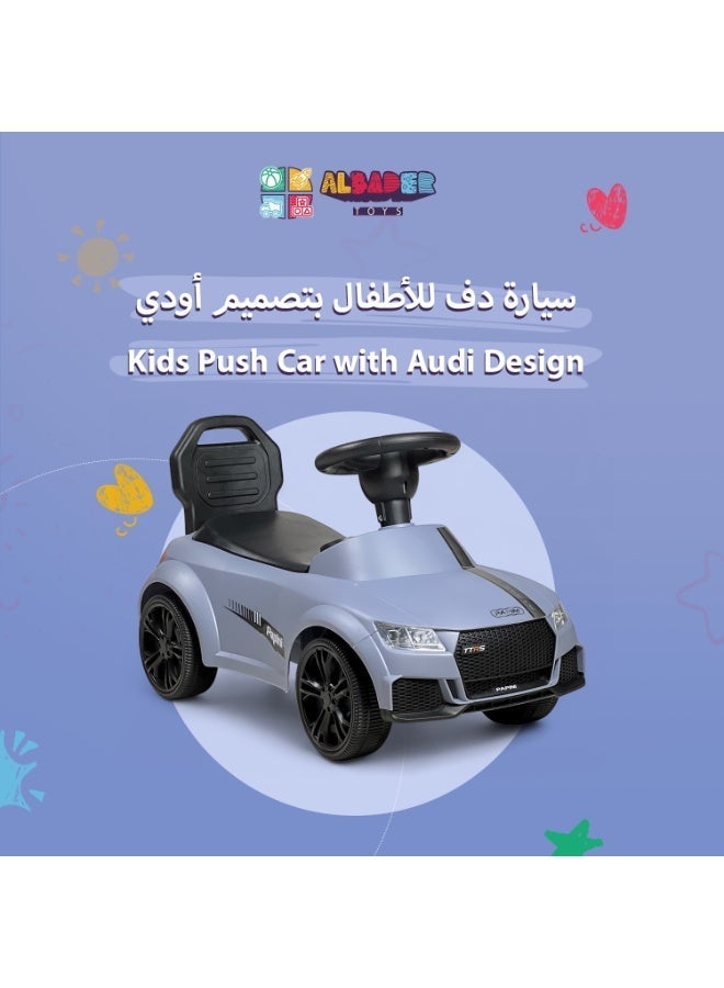 ALBADER Kids Ride On Push Car Sports Design Musical Ride On Car for Toddlers with Lights Storage Under Seat Comfortable Backrest Strong Wheels Indoor Outdoor Sliding Car Toy Multiple Colors Kids Push Car Ride On Toy - Image 3