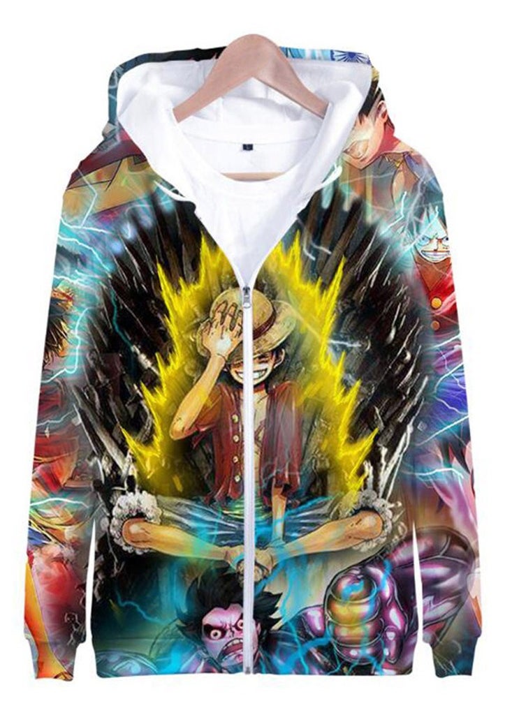 KUYING New One Piece Printed Zipper Sweatshirt Casual Sportswear  - Image 1