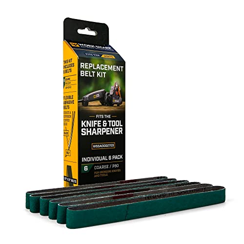 Work Sharp Knife & Tool Sharpener P80 Extra Coarse Grit Replacement Belt Kit WSSA0002703C Green - Image 1