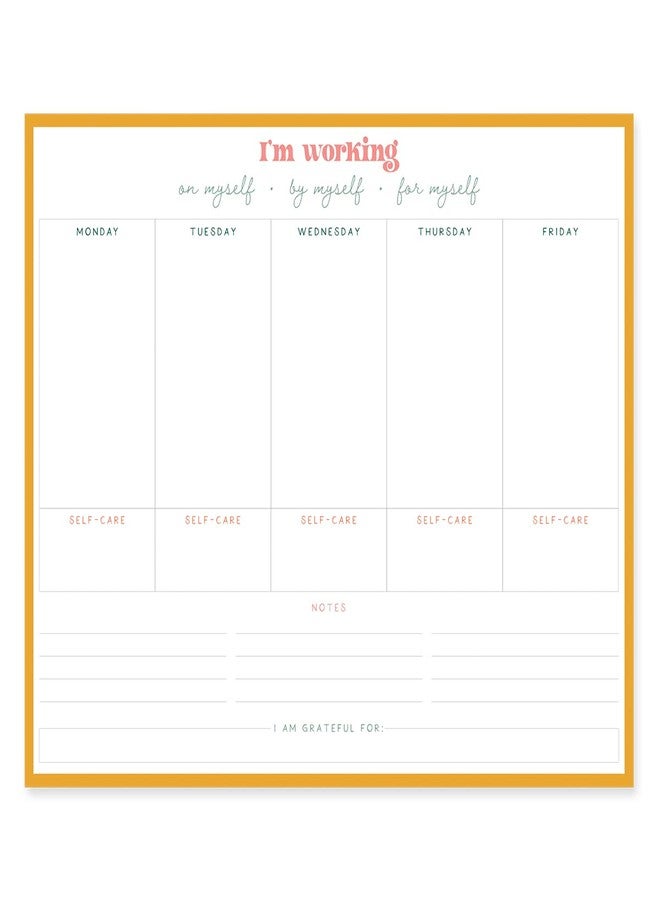 Graphique Weekly To Do Deskpad - Self Care Design - 9.75" x 8", 80 Sheets, Themed Pages - Planner for College Students, Business Appointments, Great Gift