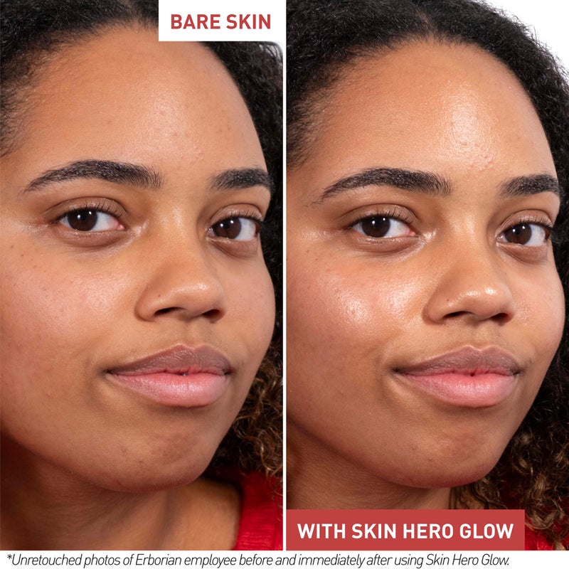 Erborian Skin Hero Glow, Non-Tinted Bare Perfector, Illuminates, Highlights, Hydrates, Smooths for Natural Radiant, Glass, Dewey Look, Korean Skincare - Image 4