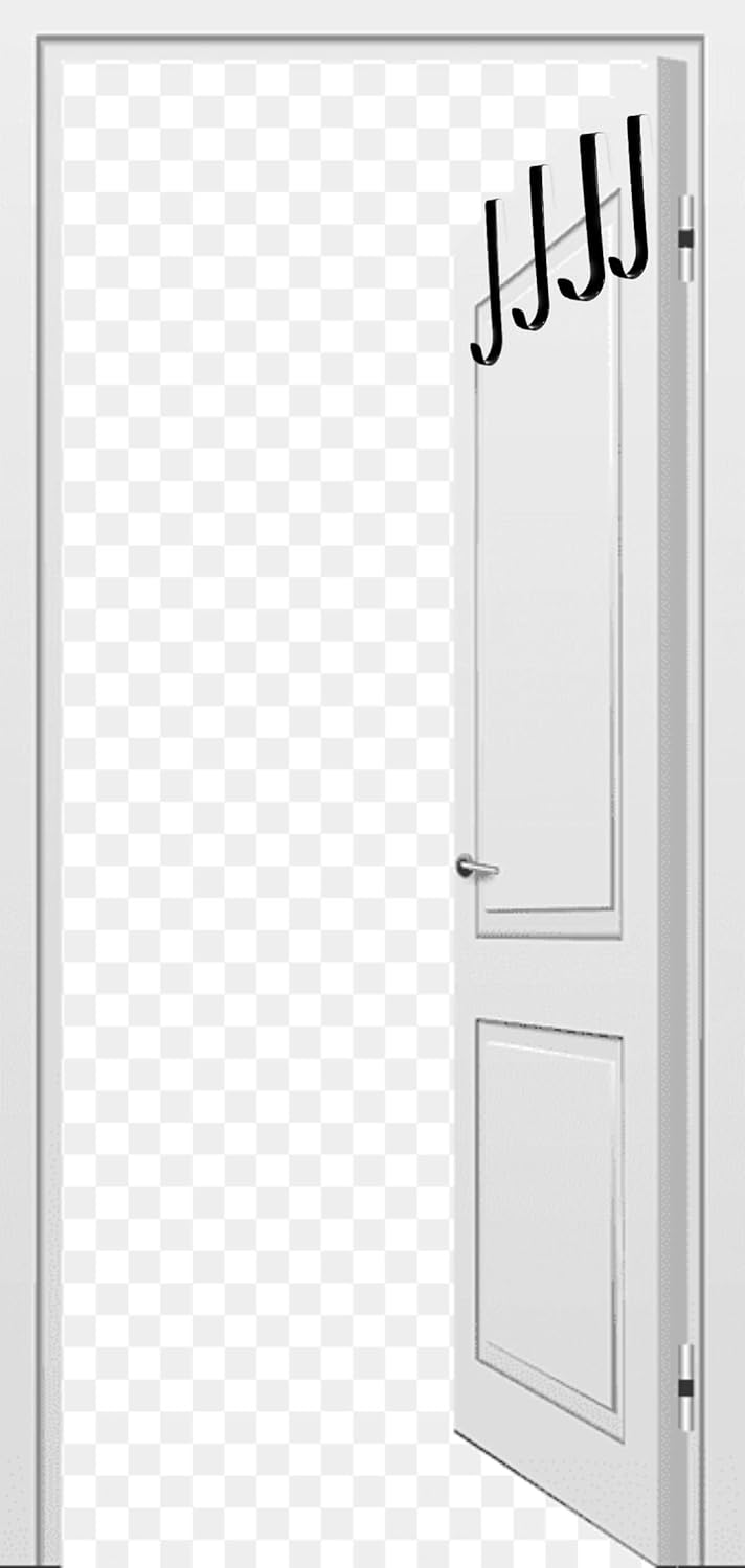PLATIPUS PLATIPUS Door Hook Hanger Kitchen Hook Organiser Holder Rack Pack of 2 Black  - Image 4