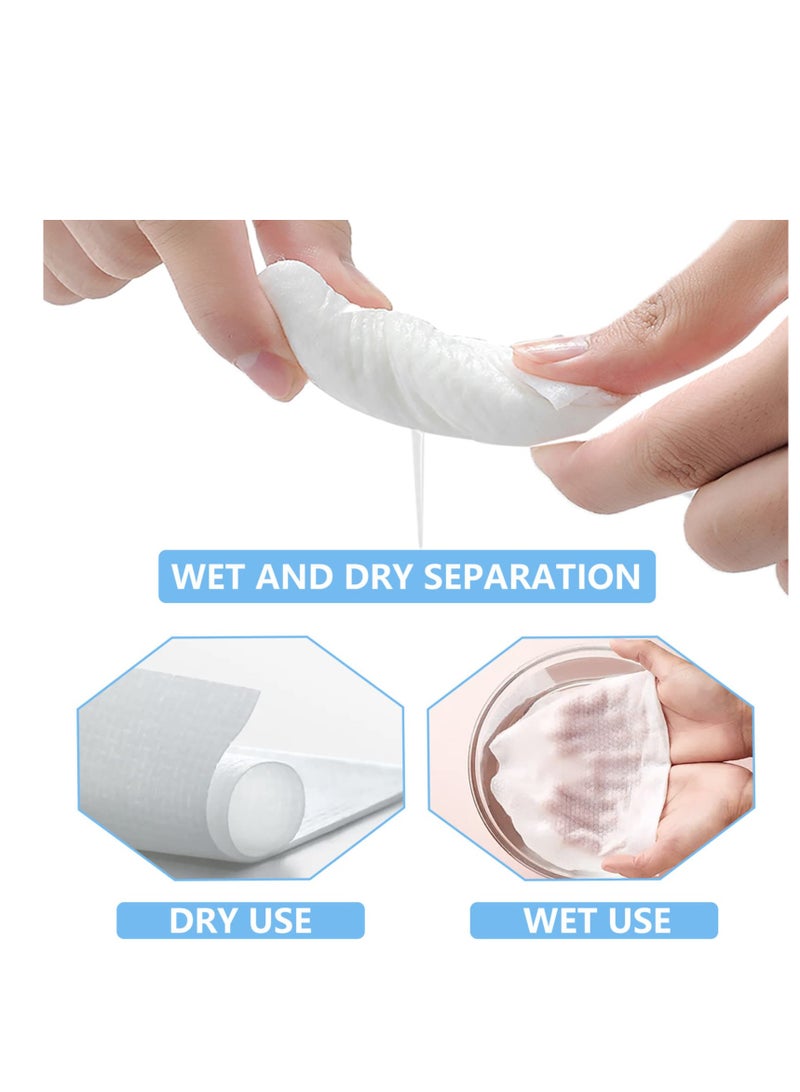 SYOSI Disposable Face Towel, Facial Towels Make Up Cotton Tissues Wipes, Daily Cleansing Facial Towelettes Gently Remove Makeup, For Face Lint Free For Sensitive Skin Face Makeup 3 * 100 Count - Image 3