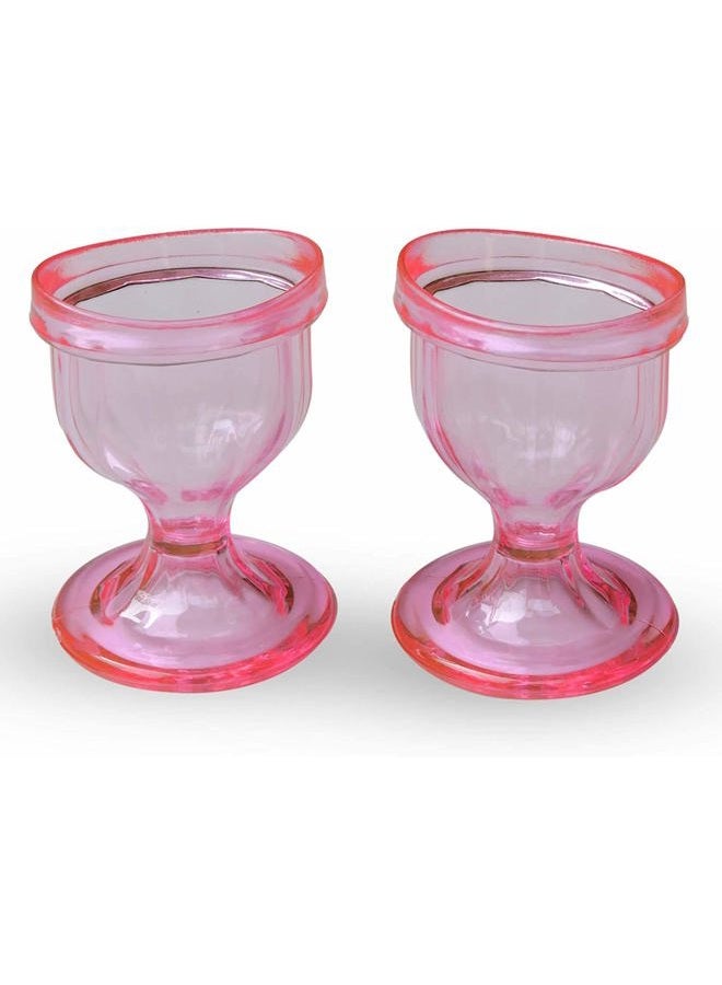 ANCIENTIMPEX ANCIENT IMPEX Pink Colored Eye Wash Cups for Effective Eye Cleansing - Eye Shaped Rim, Snug Fit (Set 2 Pcs.) - Image 1