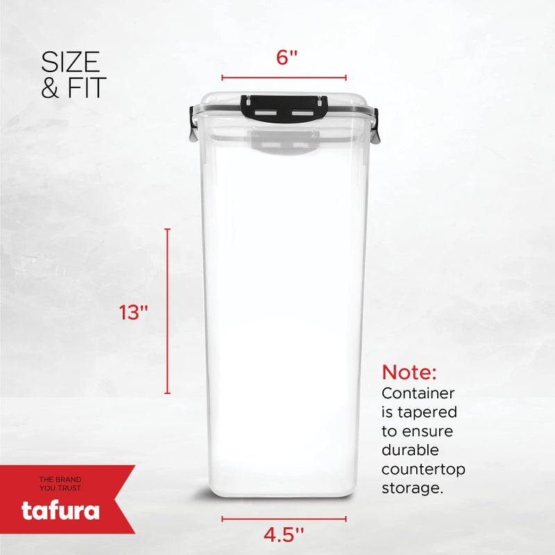 Tafura Bread Container - 2 Pack 5 Liter BPA Free Plastic Bread Box - Container/Holder for Homemade Loaves and Baked Goods with Black Airtight Lid - Image 3
