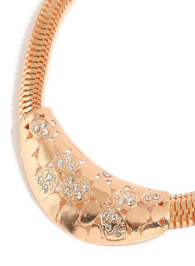 SOHI Gold Plated stones Designer Jewellery Set, Necklace, Earrings, Bracelet & Ring | Indo-western jewellery set for women, gold plated jewellery set for women traditional, Alloy |7184 - Image 5