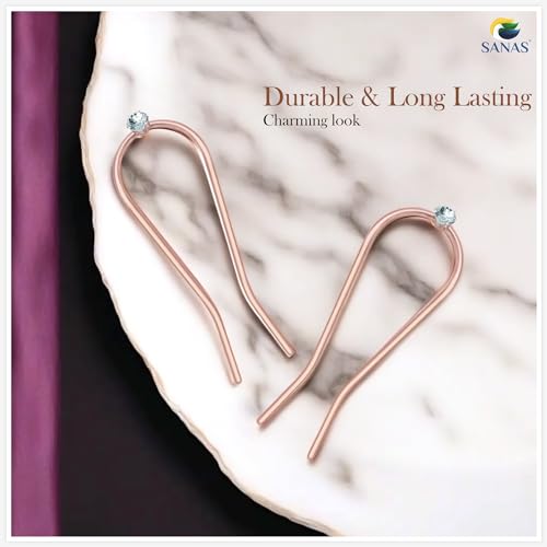 Sanas Stone Hair Accessories For Women Wedding (1Pcs) Hair Pins For Hair Styling Accessory Diamond Finish U Pin Juda Accessories For Girls Juda Pin For Women Traditional (11.5 Cm Long) (1Pcs) (Gold) - Image 5