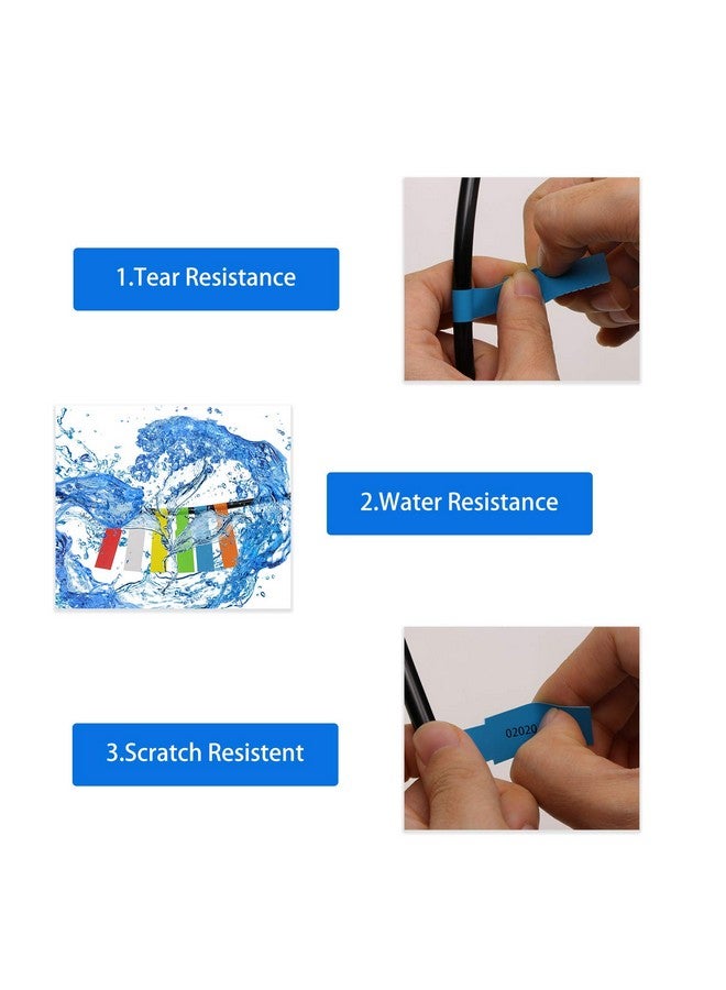Mini Skater 180 Packs Self Adhesive Cable Labels Waterproof Assorted Color Tear Resistant 6 Sheet Label Stickers For Office Work School Computer Cord Laser Printer - Image 3