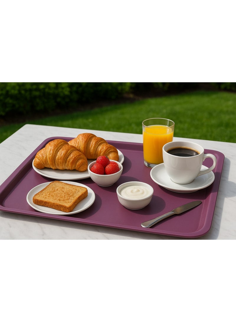 favilla 3-Piece Serving Tray Set - Assorted Sizes - For easy serving of food and drinks. Stain and scratch resistant, easy to clean, lightweight, suitable for everyday indoor and outdoor use, convenient design for carrying and use with trolleys. - Multicolored - Image 4