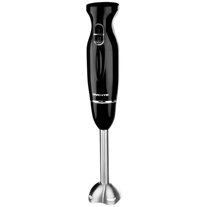 IMMERSION HAND BLENDER 300W ELECTRIC HANDHELD PORTABLE STICK MIXER WITH 2 MIXING SPEED AND STAINLESS STEEL BLADES FOR EFFORTLESS BLENDING SMOOTHIES SHAKES PUREE OR BABY FOOD BLACK HS560B