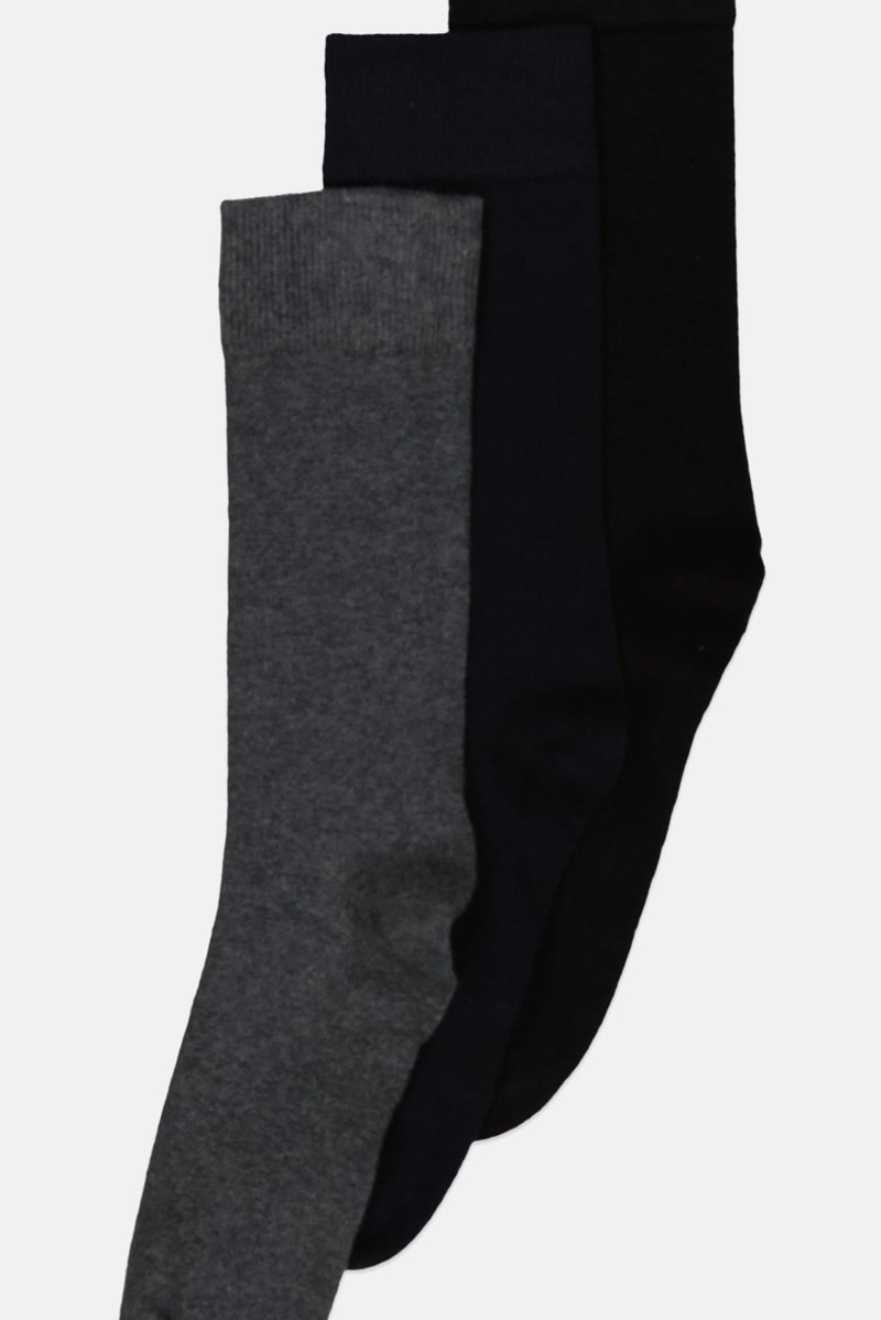 English Laundry Men 3 Pairs Plain Formal Socks, Multicolor  - Image 2
