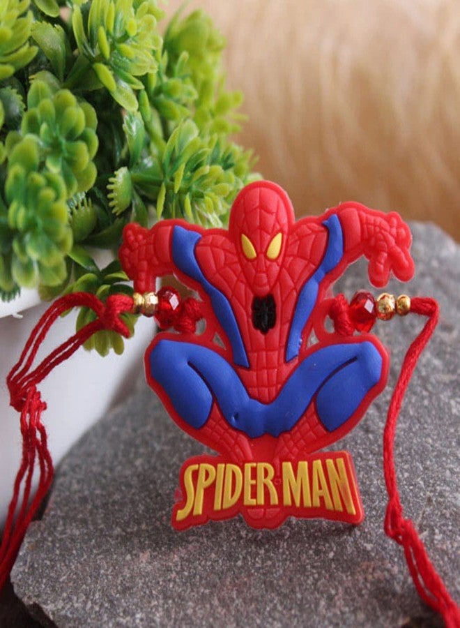 VR Creatives Rakhi for Kids,Kids Rakhi,Rakhi for brother,Spiderman,Peepa Pig,Krishna, Bal Ganesh, Pub G,With Roli Tika SetPack Of 1 Pc (Spiderman) - Image 2