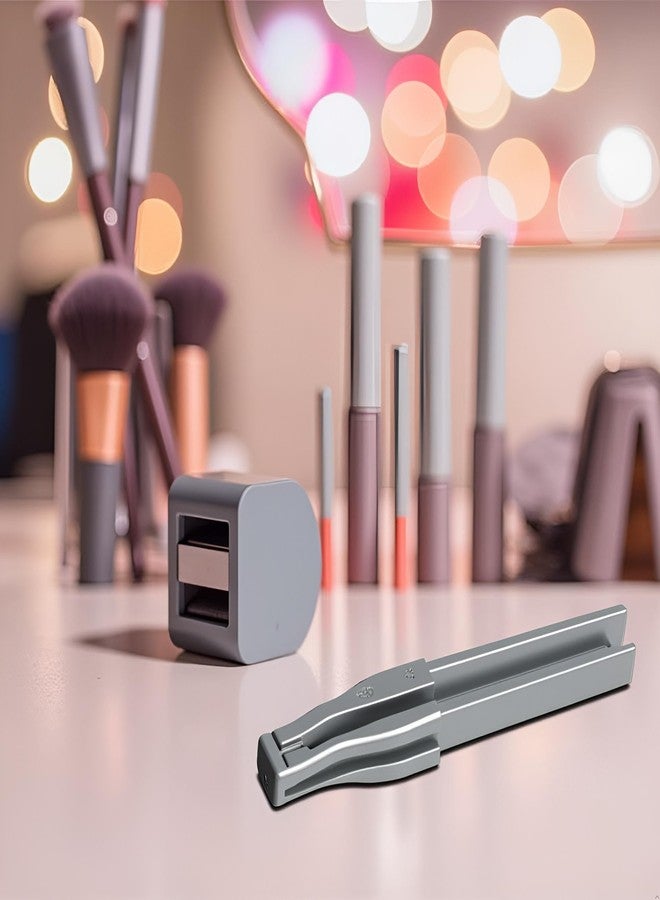 WaigN Gray 3 in 1 Eyebrow Pencil Sharpener, Eye Pencil Sharpener, Duckbill-Shape Eyebrow Sharpener Auxiliary Tool for Waterproof Peel Off Brow Pencils for Beginners and Professional, Eyebrow Color - Image 4