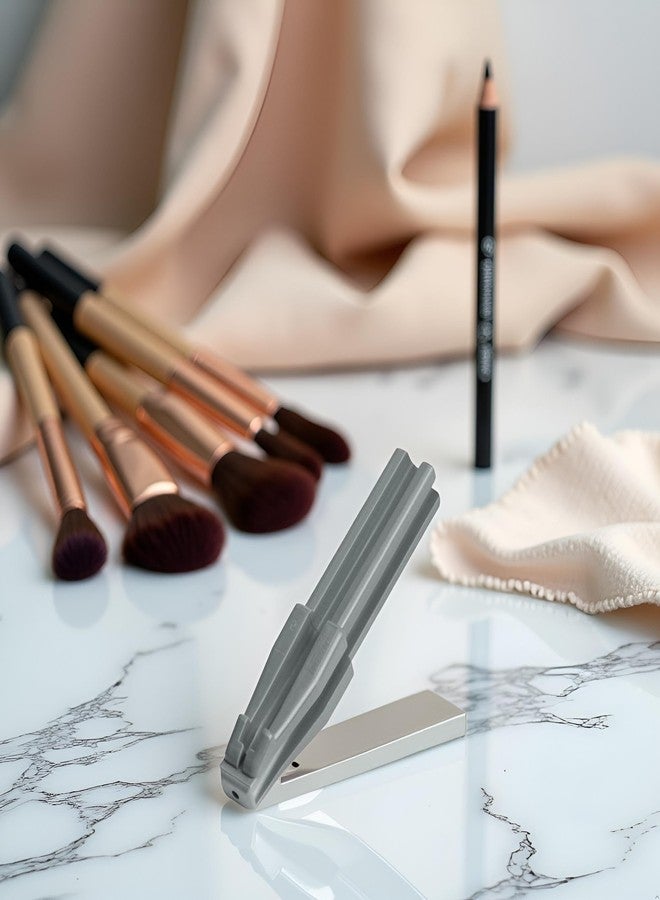 WaigN Gray 3 in 1 Eyebrow Pencil Sharpener, Eye Pencil Sharpener, Duckbill-Shape Eyebrow Sharpener Auxiliary Tool for Waterproof Peel Off Brow Pencils for Beginners and Professional, Eyebrow Color - Image 3