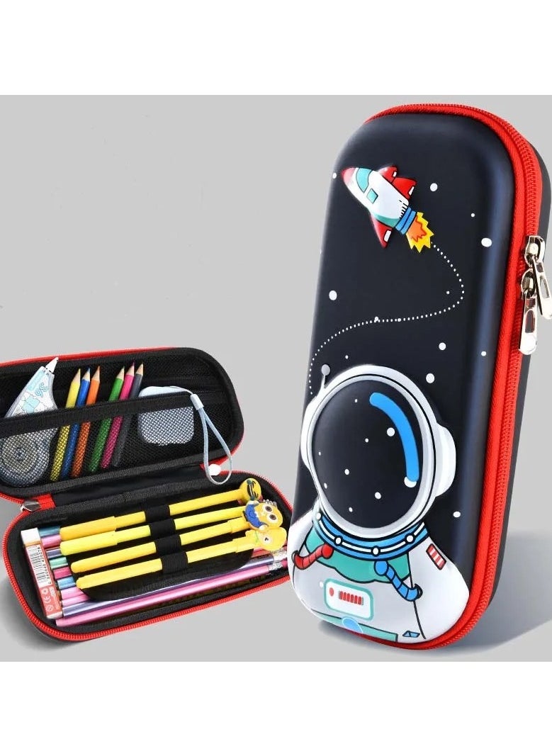 VIO - Kids 3D Astronaut Pencil Zipper Case Space Themed Spacious Stationery Storage Perfect Party Favors Great Gift for Children Fun School Supplies Lightweight Organizer Pen Pouch College Boys Girls - Image 1