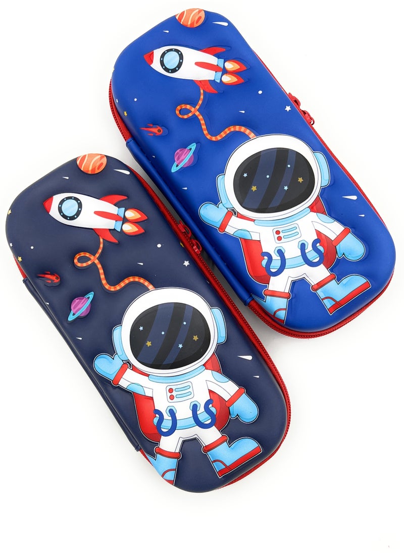 VIO - Kids 3D Astronaut Pencil Zipper Case Space Themed Spacious Stationery Storage Perfect Party Favors Great Gift for Children Fun School Supplies Lightweight Organizer Pen Pouch College Boys Girls - Image 1