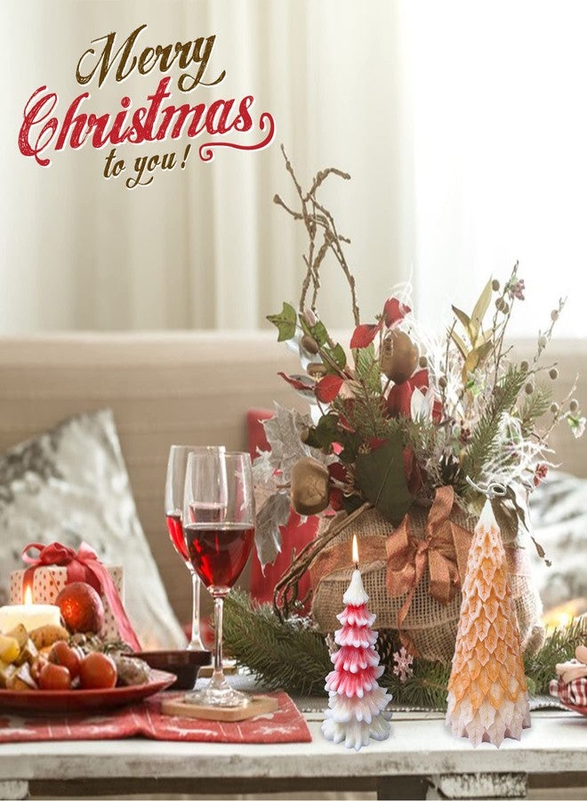 ZAKVOOR 2 Pcs 3D Christmas Tree Shape Candle Molds for Candle Making Resin Casting Silicone Mold for DIY Aromatherapy Candles Homemade Soap Wax Plaster Polymer Clay Decoration - Image 5