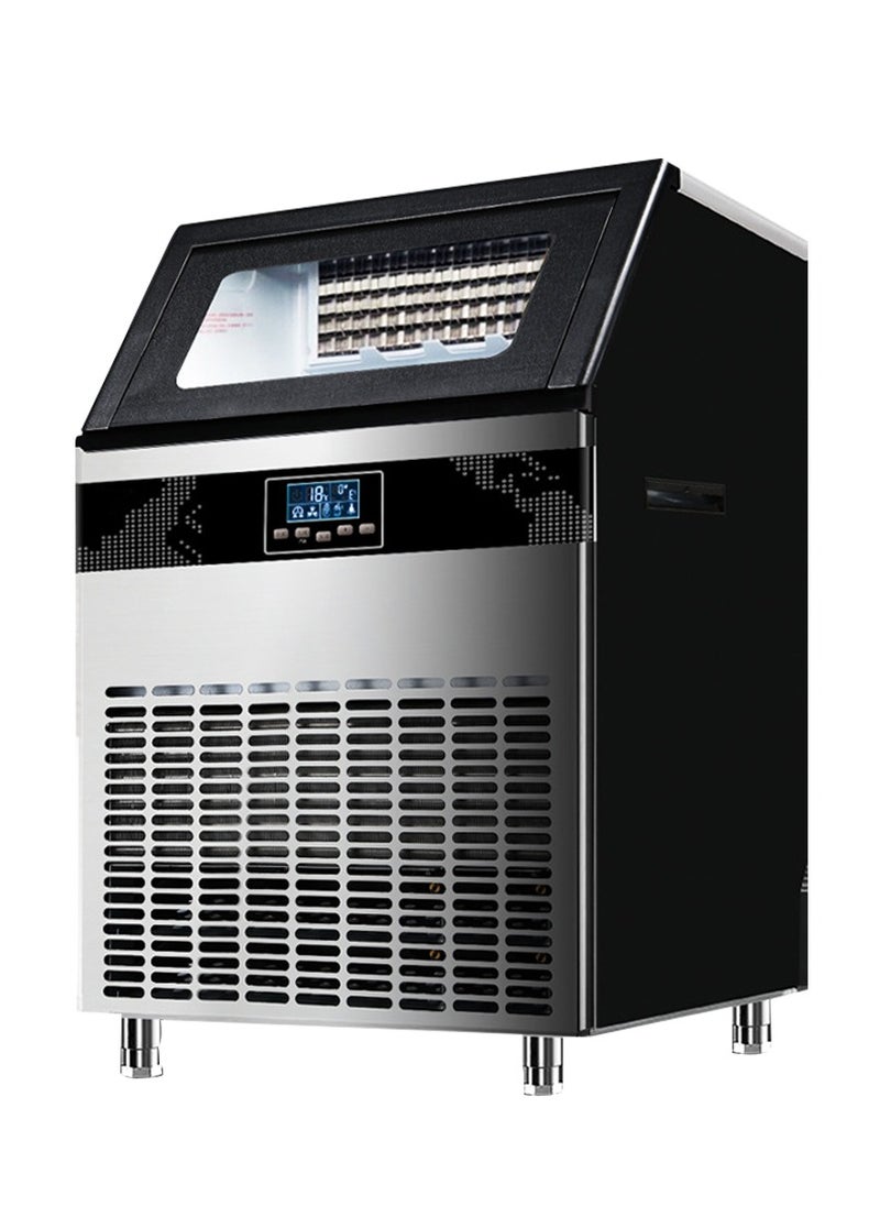 Cool Baby COOLBABY Ice Maker Machine Commercial, 120 Cubes Ready in 10-20Mins, 330Lbs in 24Hrs, Self-Cleaning Ice Cube Maker, Ice Machine for Home/Kitchen/Office/Bar,Bucket Water  - Image 1