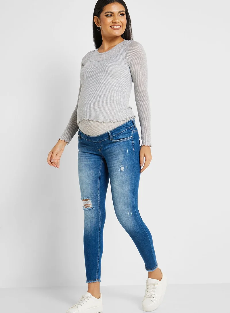 Only Maternity High Waist Skinny Jeans