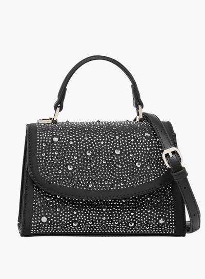 Celeste Women's Embellished Satchel Bag with Top Handle and Detachable Strap