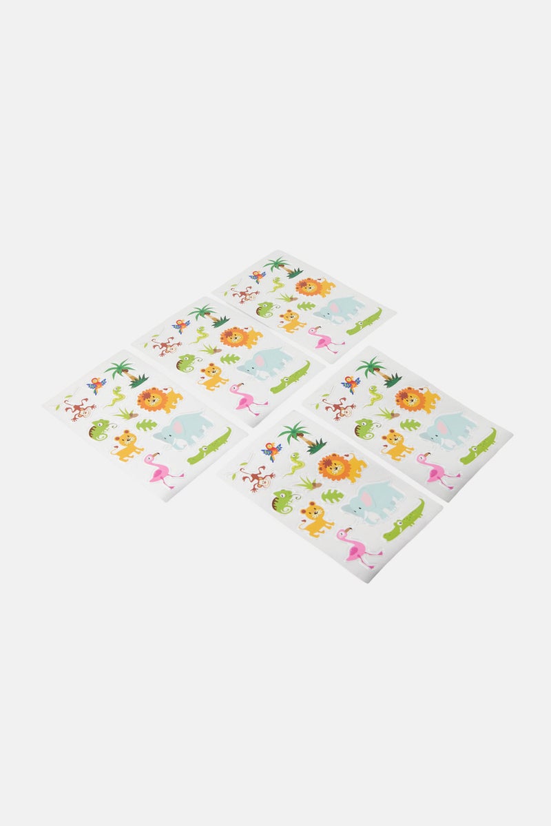 Expertiz 5 Sheets Animal Sticker, Multicolor - Image 1