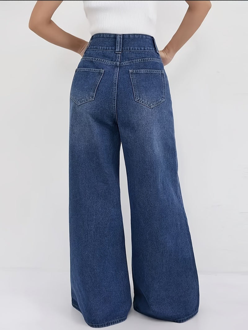Machine Washable Stretch Women'S Street Casual Wide Leg Long Pants - Image 5