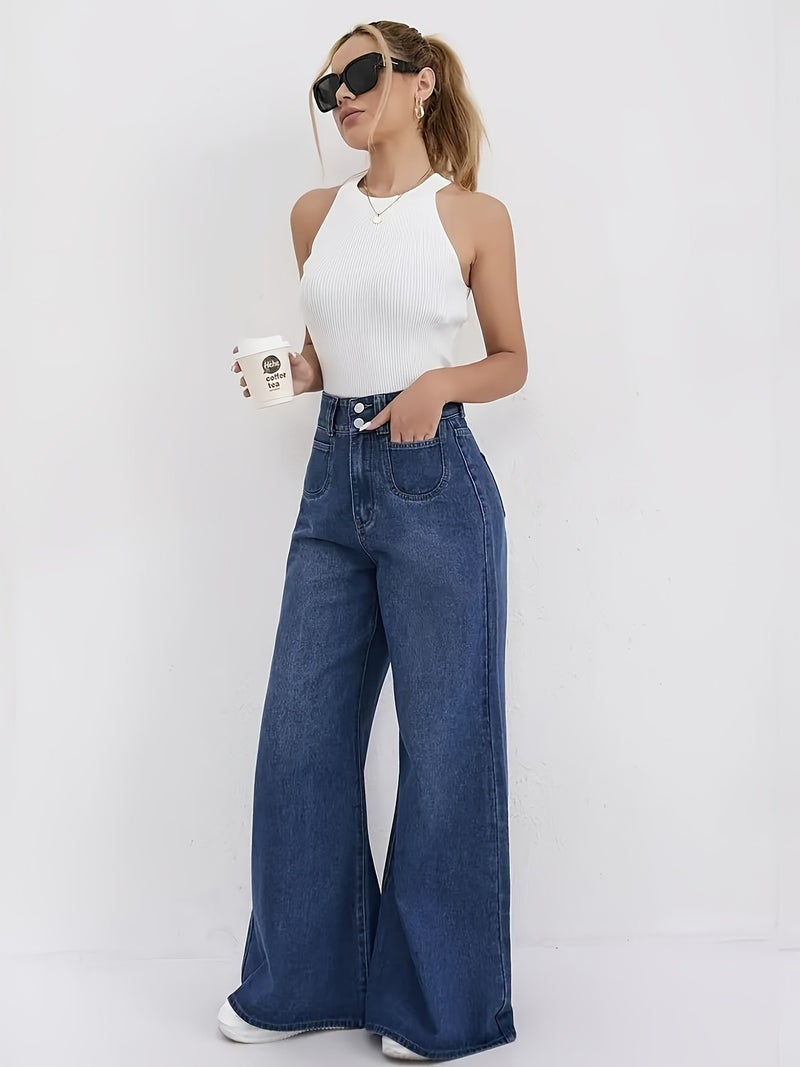 Machine Washable Stretch Women'S Street Casual Wide Leg Long Pants - Image 3