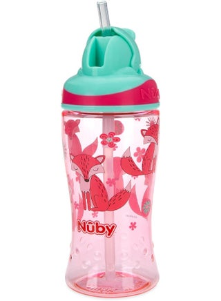 Nuby Thirsty Kids No-Spill Flip-it Printed Boost Cup with Thin Soft Straw - 12oz, 18+ Months, 1 Pack Print May Vary - pzsku/ZE0776DF19757D04D1A2CZ/45/1746691725/e09bedf8-e20c-4e3a-bc96-f7782f51ae35