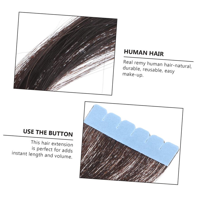 Beaupretty Black Tape in Virgin Human Hair Extensions for Women Durable and Reusable Easy to Style Adds and Volume for Daily Use and Parties - Image 2