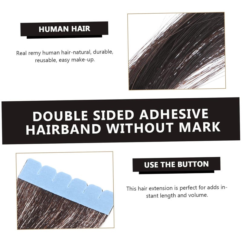 Beaupretty Black Tape in Virgin Human Hair Extensions for Women Durable and Reusable Easy to Style Adds and Volume for Daily Use and Parties - Image 3