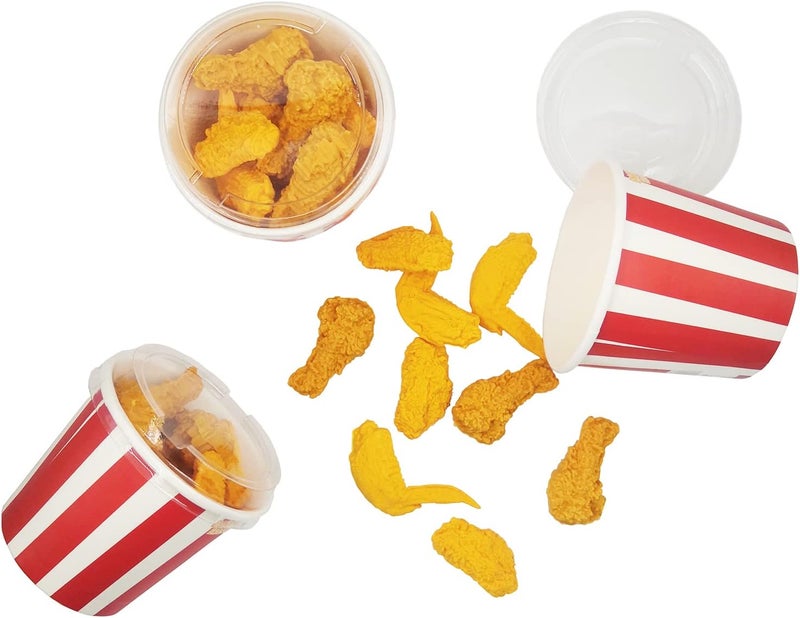 Dreamm Food Erasers 27 Pack Fried Chicken Desk Pet Erasers for Kids Cute Fun School Supplies Prize Gifts Party Favors - Image 2