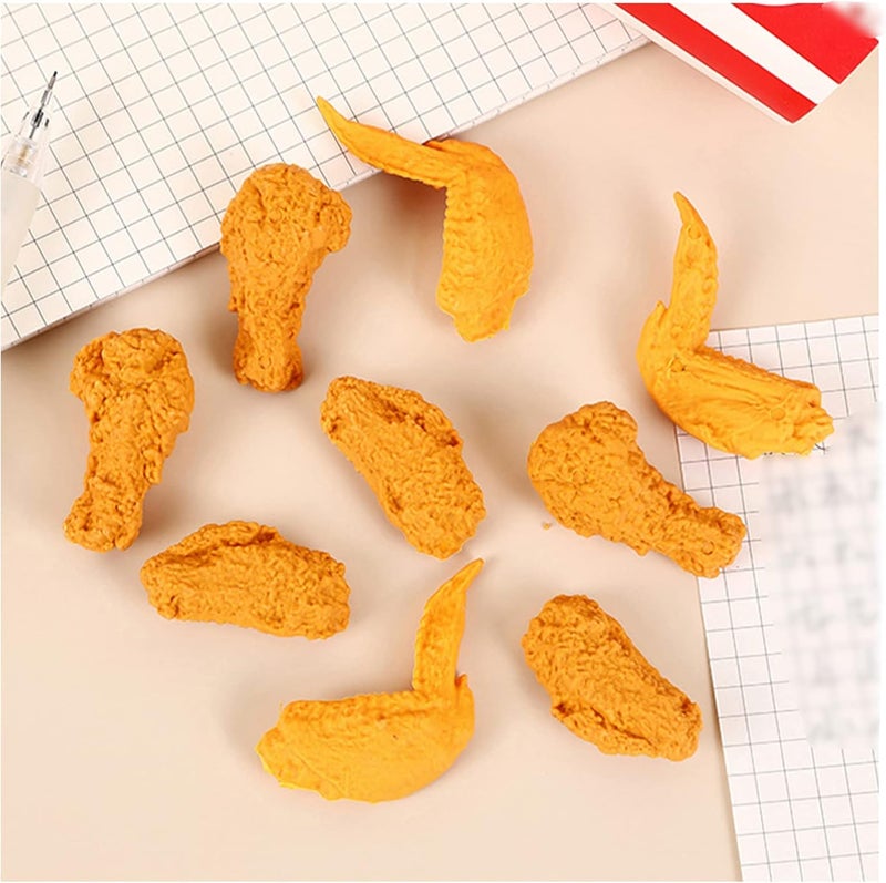 Dreamm Food Erasers 27 Pack Fried Chicken Desk Pet Erasers for Kids Cute Fun School Supplies Prize Gifts Party Favors - Image 1