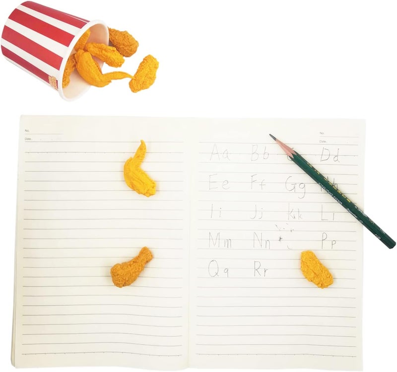 Dreamm Food Erasers 27 Pack Fried Chicken Desk Pet Erasers for Kids Cute Fun School Supplies Prize Gifts Party Favors - Image 5