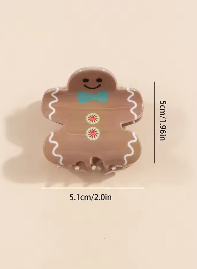 Goolsky Cookie Man Clamp Hair Claw Clips Acetate Crylic Hair Clip Accessories For Women - Image 2