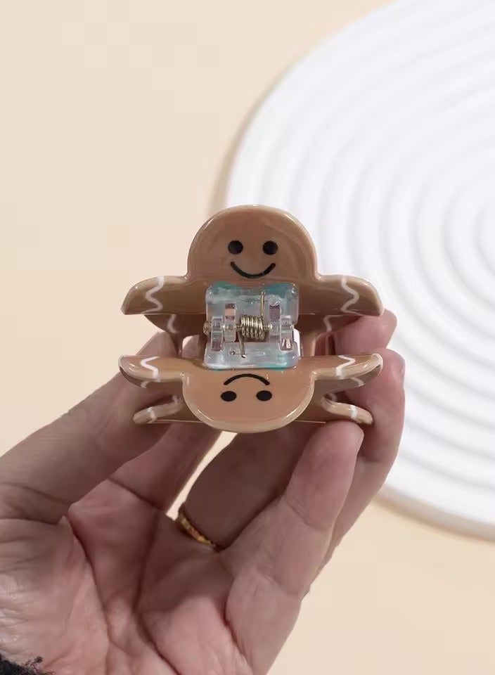 Goolsky Cookie Man Clamp Hair Claw Clips Acetate Crylic Hair Clip Accessories For Women - Image 4
